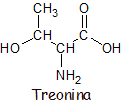 Molécula de treonina