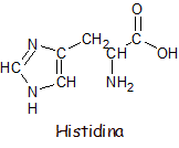 Fórmula de la Histidina