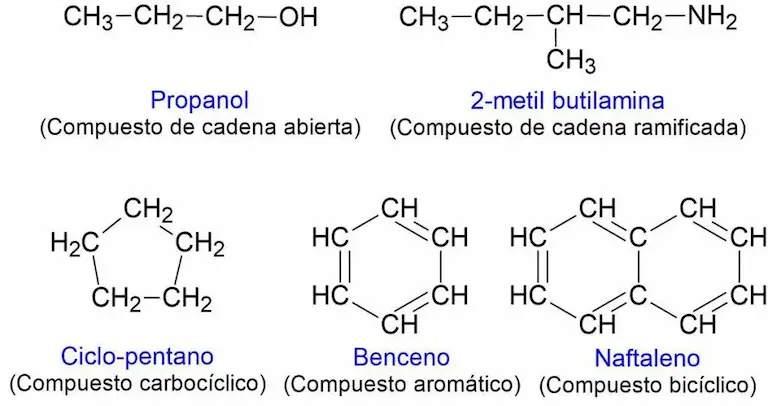 Clasificación de los compuestos orgánicos