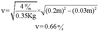 velocidad cuando la elongación es 0,03m