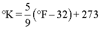 Fahrenheit a Kelvin