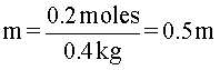 Ejercicio concentración molal