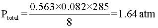 Ejercicio de aplicación de la ley de Dalton de las presiones parciales